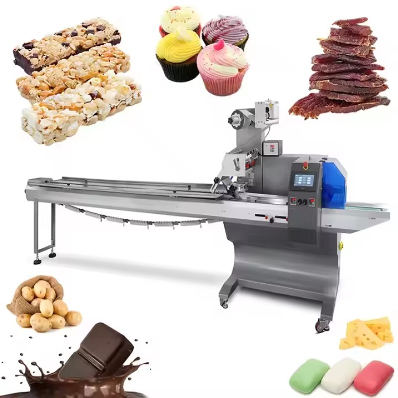 Food Snacks In Usa - ソフト綿菓子スナック用自動枕型包装機 - 安定したシーリング、簡単操作の食品包装機器