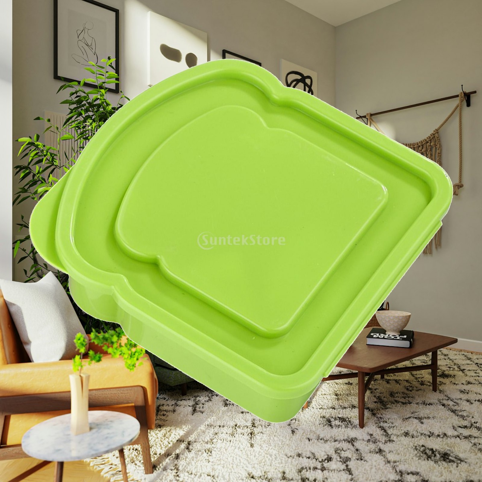 Food Snacks For Hiking - 弁当箱 再利用可能なサンドイッチ収納ボックス 食品グレードのプラスチック製スナックホルダー オフィス キャンプ ハイキング