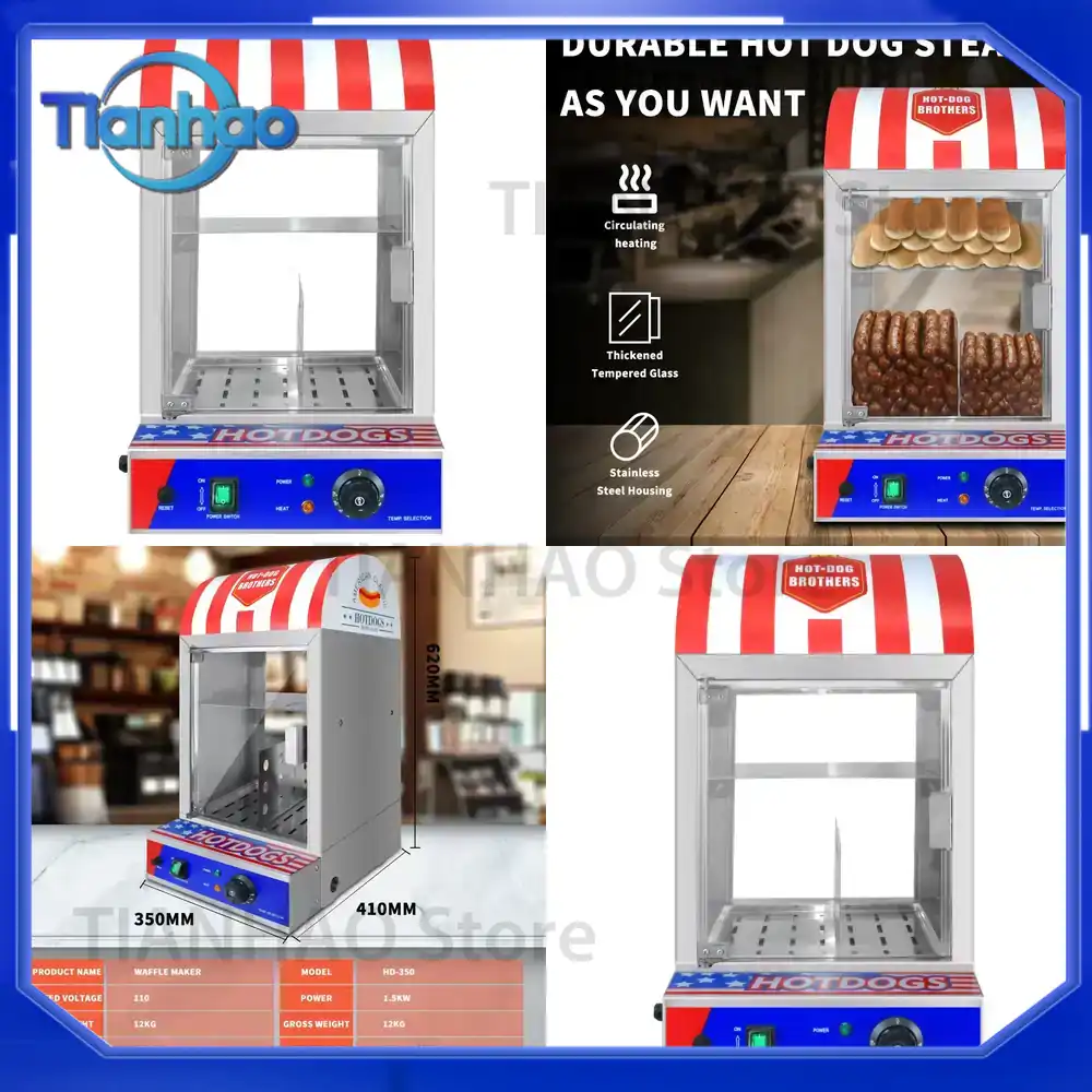 業務用自動ホットドッグバンズウォーマー、レストラン、ホテル、 - Snacks Food Warmer のレビューと価格